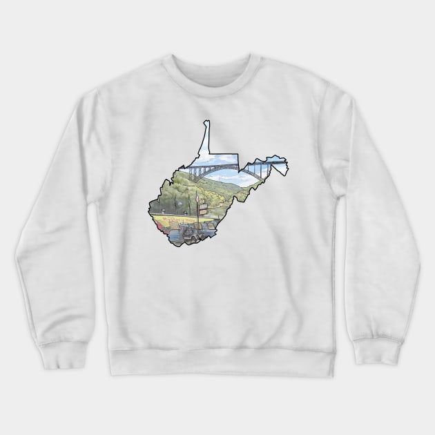 West Virginia Crewneck Sweatshirt by TwoBroads